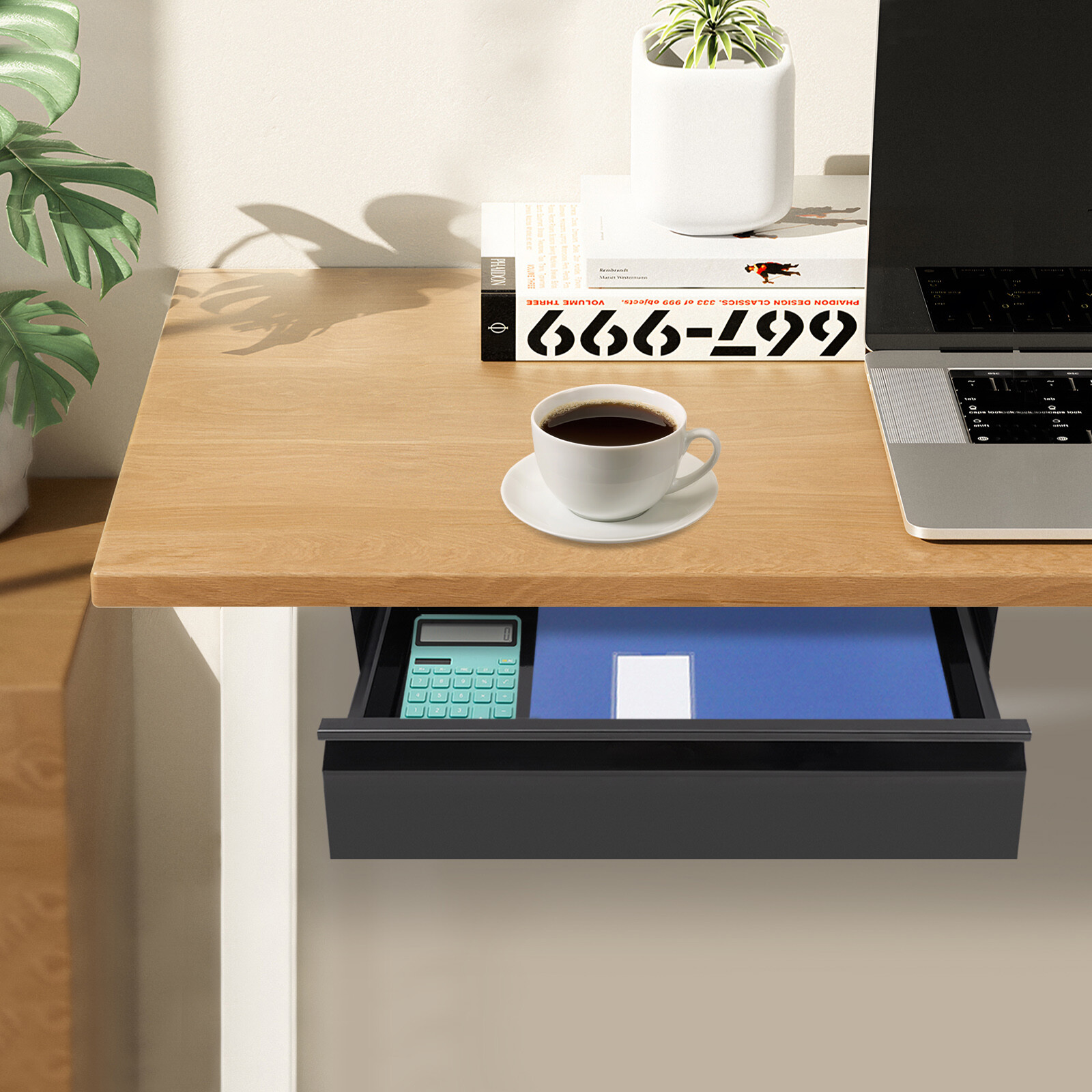 Under Desk Sliding Pull Out Drawer Organizer for Home or Office Storage