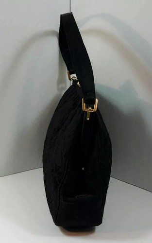 Borsa Harry Rosenfeld Broccato Nero Velluto Satinato Oro Diamante Pietra Turchese - Foto 11 di 12