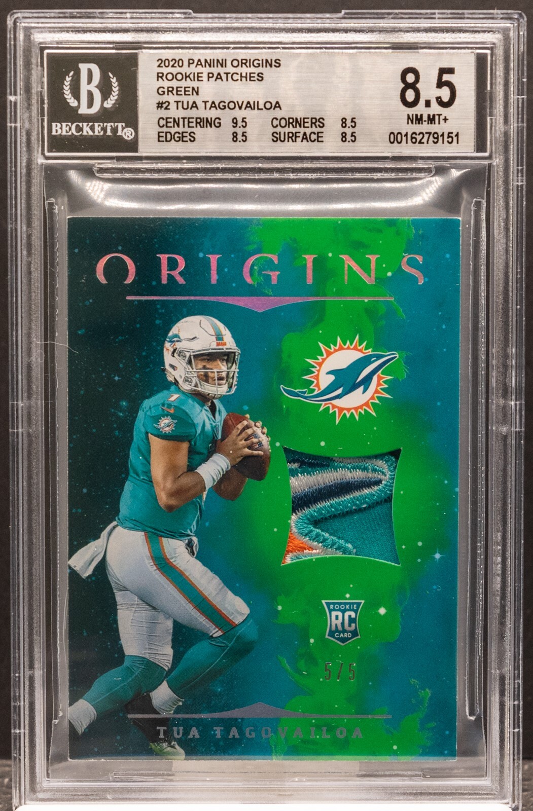 Tua Tagovailoa Panini Origins Rookie Patches #RP2 Green