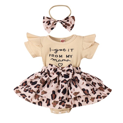Newborn Baby Girl Floral Ruffle Ribbed Jumpsuit Romper Headband Outfit Dress Set - Picture 29 of 43