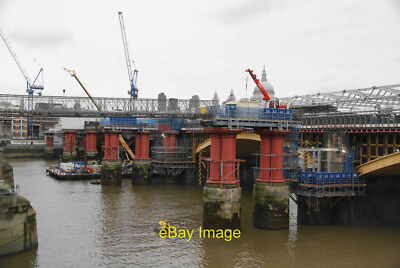 Photo 6x4 Works at Blackfriars Bridge A new railway station is being buil c2010