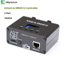 Artnet to DMX512 Controller 2-Port 1024 Channels Supports RDM/Ascn 5V DC my1