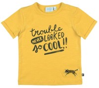 KräFtig Gelbes T-Shirt Aus Bio Bw Jersey Mit Spruch Print Von Feetje