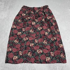 Vintage Country Sophisticates Pendleton Skirt Womens 14 Floral Midi Romantic