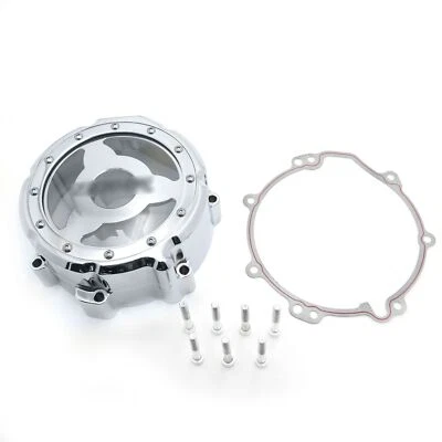 Chrome Gauche Moteur Stator Housse Voir Par Pour Kawasaki 2006-2014 Zx14R - Photo 1/4