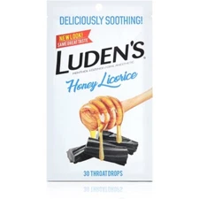 12 Bags Of Luden's Honey Licorice Throat Drops 30 Count Each