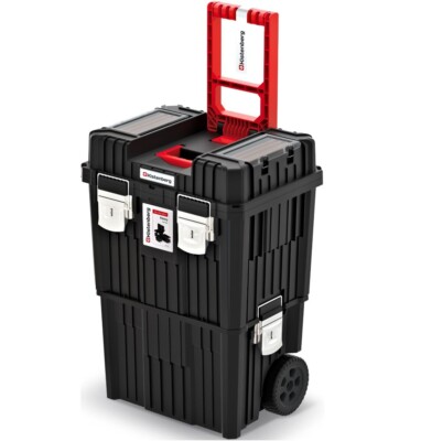 Kistenber Mobile Werkzeugtruhe Rolling Tool Box Trolley 56L DIY Aufbewahrung auf Rollen