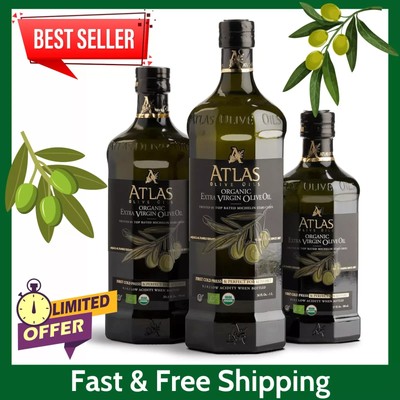 Atlas Organic Cold Pressed Moroccan Extra Virgin Olive Oil, Polyphenol Rich, NEW