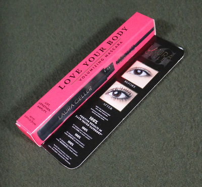 Laura Geller LOVE YOUR BODY lengthen BLACK mascara FULLSIZE SEALED BOX free ship