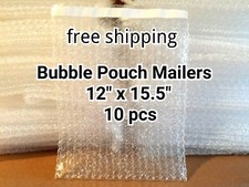 10X 12" x 15.5" BUBBLE OUT BAGS POUCHES SELF SEAL MAILERS BAGS CLEAR