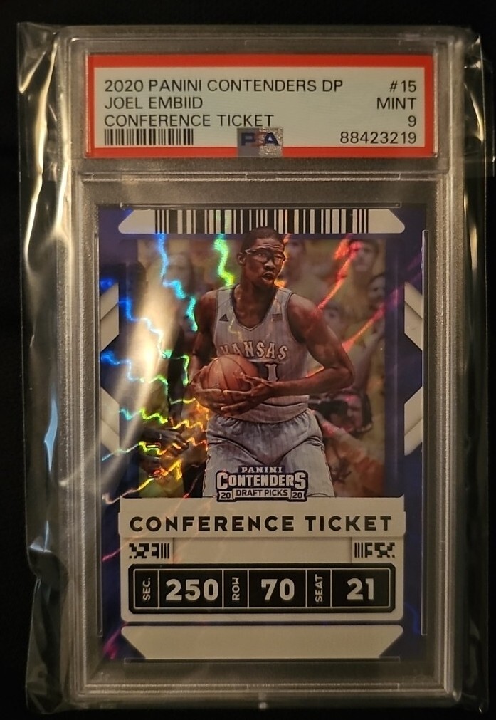 2020 JOEL EMBIID CONTENDERS DP CONFERENCE TICKET PSA 9 SSP