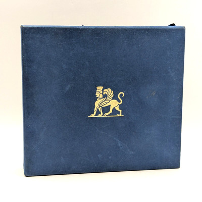 Jewelry Gift Box FREY WILLE Vintage Display Case for Necklace Blue Velvet Sphinx