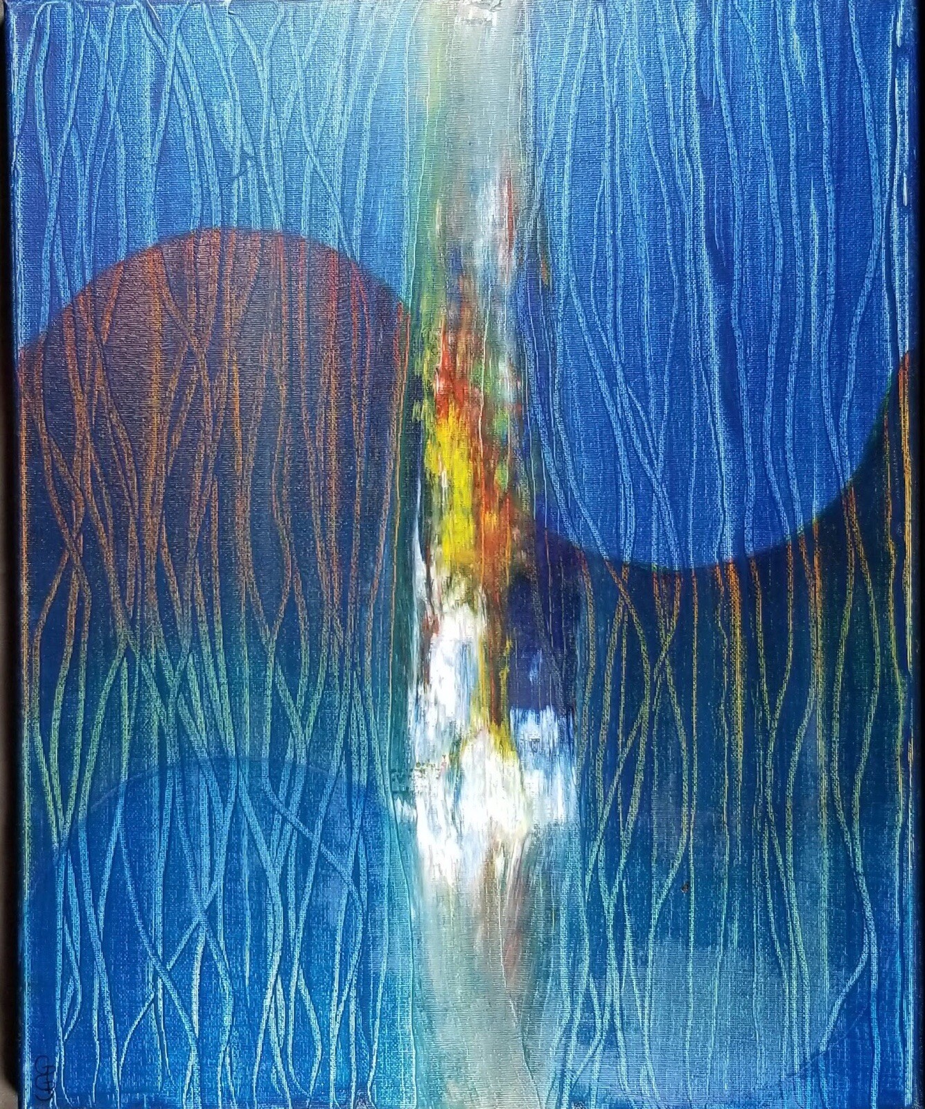 original oil paintings direct from artist abstract, " The Eternal Flame