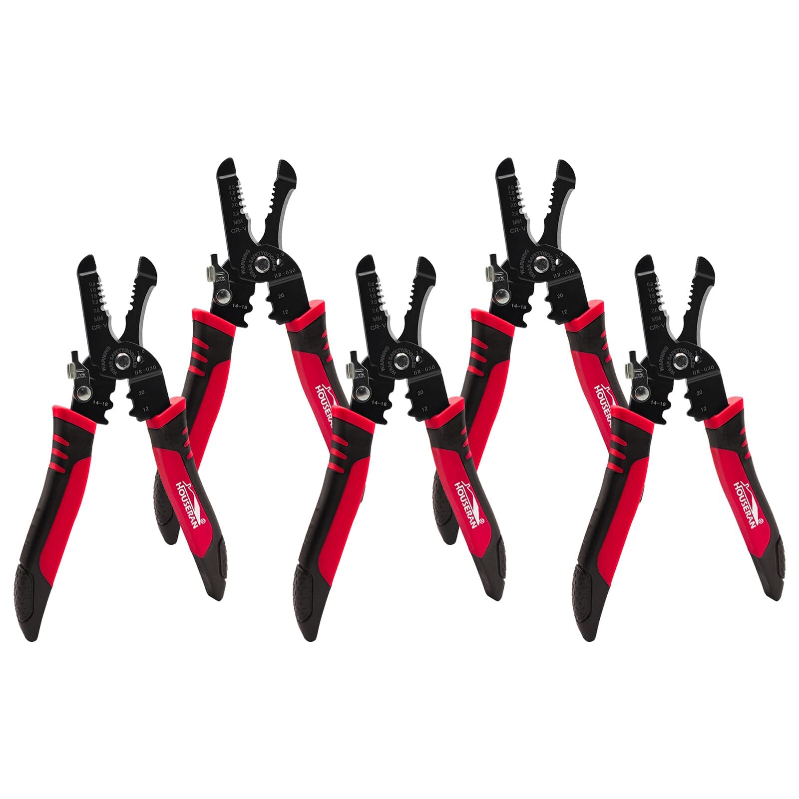 10-20 AWG Wire Stripper, 5 Pack, Wire Stripper Crimping Tool, CR-V Wire Strip...