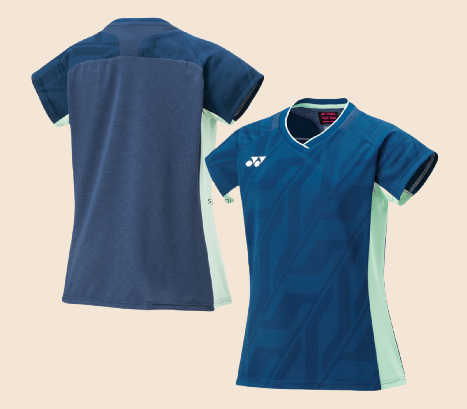 Женские футболки для бадминтона YONEX 25S/S National Uniform Top Tee чернильно-синего цвета 20844YX