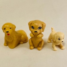 Barbie Pet Puppy Dog Lot Of 3 Vintage Pets Sitting, Sitting up, Crouching
