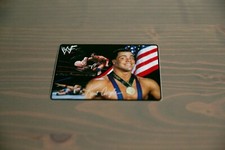  mint wwf vintage kurt angle vending machine die-cut sticker 2000 wwe aew
