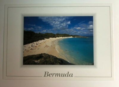 Horseshoe Bay, Bermuda Postcard Vintage Photo Beach Front White Sands 1990s 