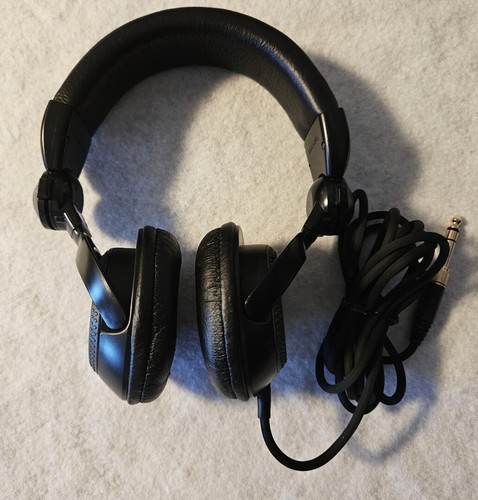 Technics RP-DJ1200 Headphones Black + 2 Extra Earpad Sets – Rare Vintage Japan - Afbeelding 2 van 16
