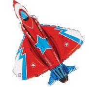 Red Fighter Jet Balloon 34 Birthday Party Boy Foil Mylar Airplane Military Red Fighter Jet Balloon 34 Birthday Party Boy Foil Mylar Airplane Military
