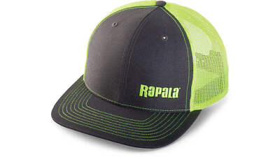 Rapala Trucker Hat-Charcoal/Neon Yellow Mesh