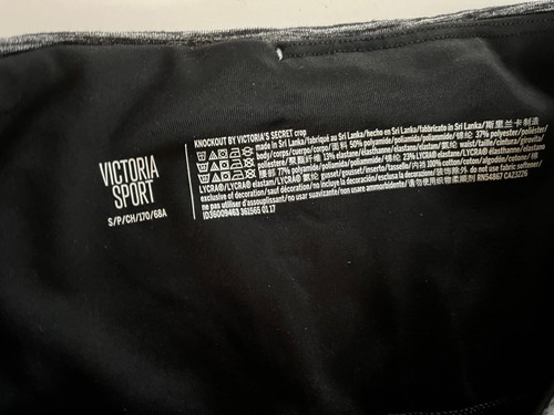 Pantaloni Victoria's Secret VSX Sport Knockout Capri leggings grigio erica taglia S crop - Foto 3 di 4