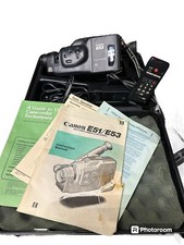 Canon E53A Black Canovision 8mm 8x Zoom Video Camera, Charger  Case FOR PARTS