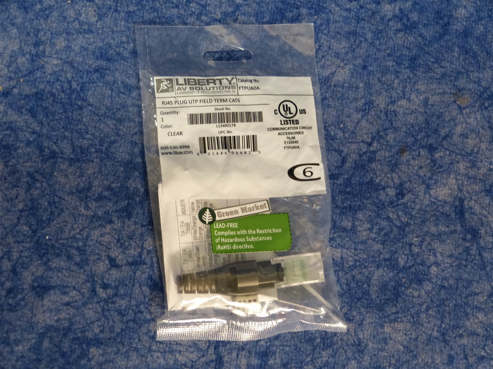 (Lot of 10) Liberty AV FTPU60A Cat6 Unshielded Field Term RJ45 ...