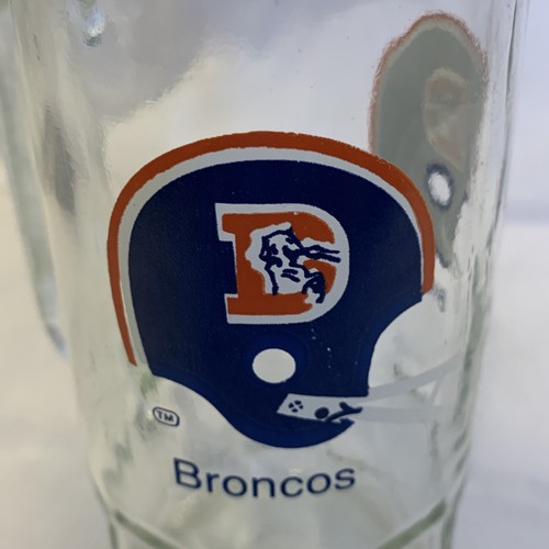 Denver Broncos NFL Football Fisher Beer Glass Man Cave Mug NICE! 1980’s Vintage - Picture 3 of 9