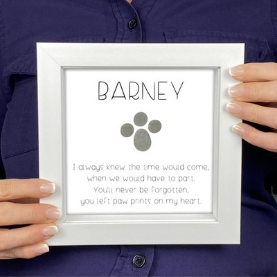 Personalisiertes Haustier Sympathie Kiesel Kunst Geschenk Trauer Kieselbild Hund Katze Pfote