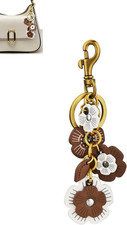 Leather Flower Pendant Decorative Keyring, Cute Keychains Boho Accessories Key R