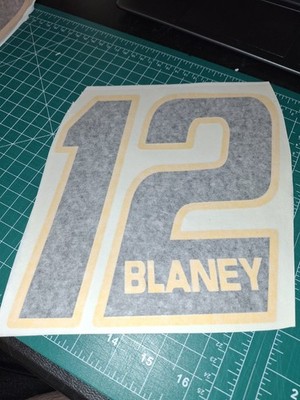 8.50x8 Yellow And Black Number 12 Ryan Blaney Vinyl Decal