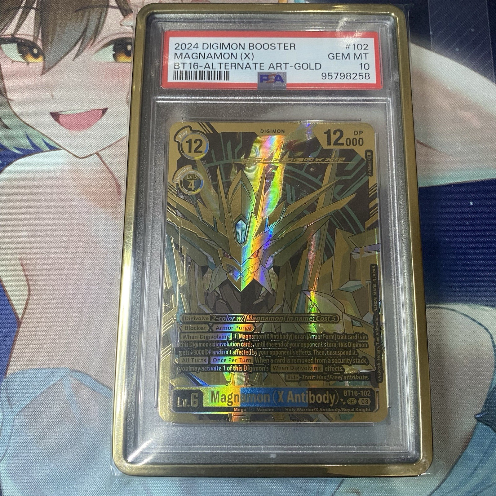 PSA 10 Magnamon X-Antibody SP SEC Alternate Art Gold Digimon TCG BT16 ENGLISH