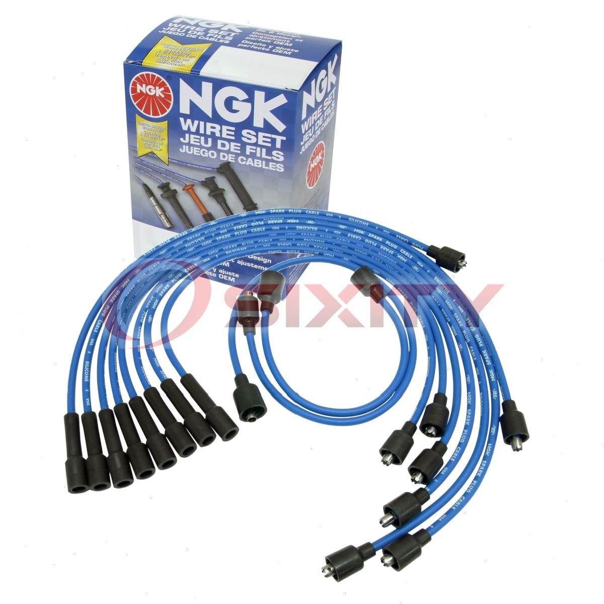 1 pc NGK Spark Plug Wire Set for 1985-1987 Dodge W350 5.9L V8 - Engine Kit nq