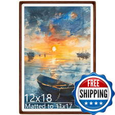 Husteria 12X18 Picture Frame In Natural Walnut Wood Solid Wooden Photo Frames