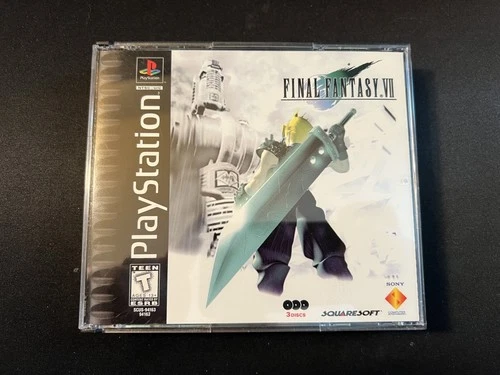 Final Fantasy VII 7 - PlayStation 1 PSX - CIB, Misprint, Black Label
