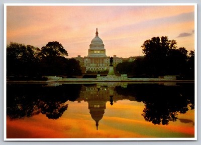 US Capitol Building Sunrise Postcard 1984 John Wagner Impact Photography