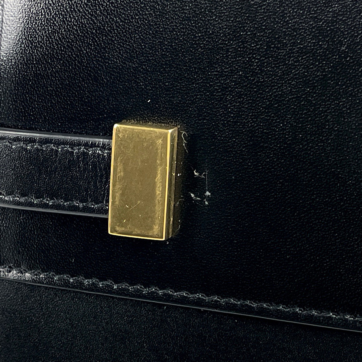 SAINT LAURENT Manhattan Borsa a Tracolla 2WAY Pochette Borsa a Tracolla Pelle Bl...