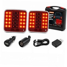 Wireless Trailer Lights Magnetic LED Kit Rechargeable Magnetic Trailer