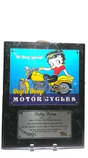 Vintage The '66 Boop Special Oop a Doop Motorcycles RARE WOOD Sign Betty Boop