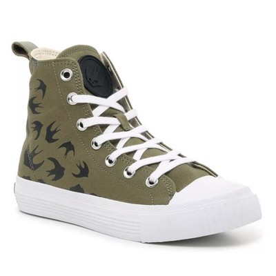 McQ ALEXANDER MCQUEEN SNEAKERS UNISEX KHAKI HIGH TOP SHOES $275 IT sz 41 / US 8
