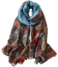 Womens Large Mulberry Silk Scarf Long Satin Scarf Fashion Lightweight Wraps