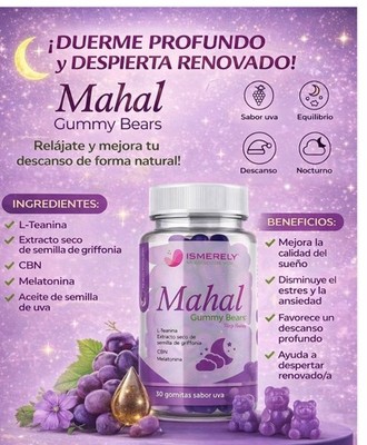 My Mahal gomitas Ismerely 30 caps disminuye el estres insomnio y nervios
