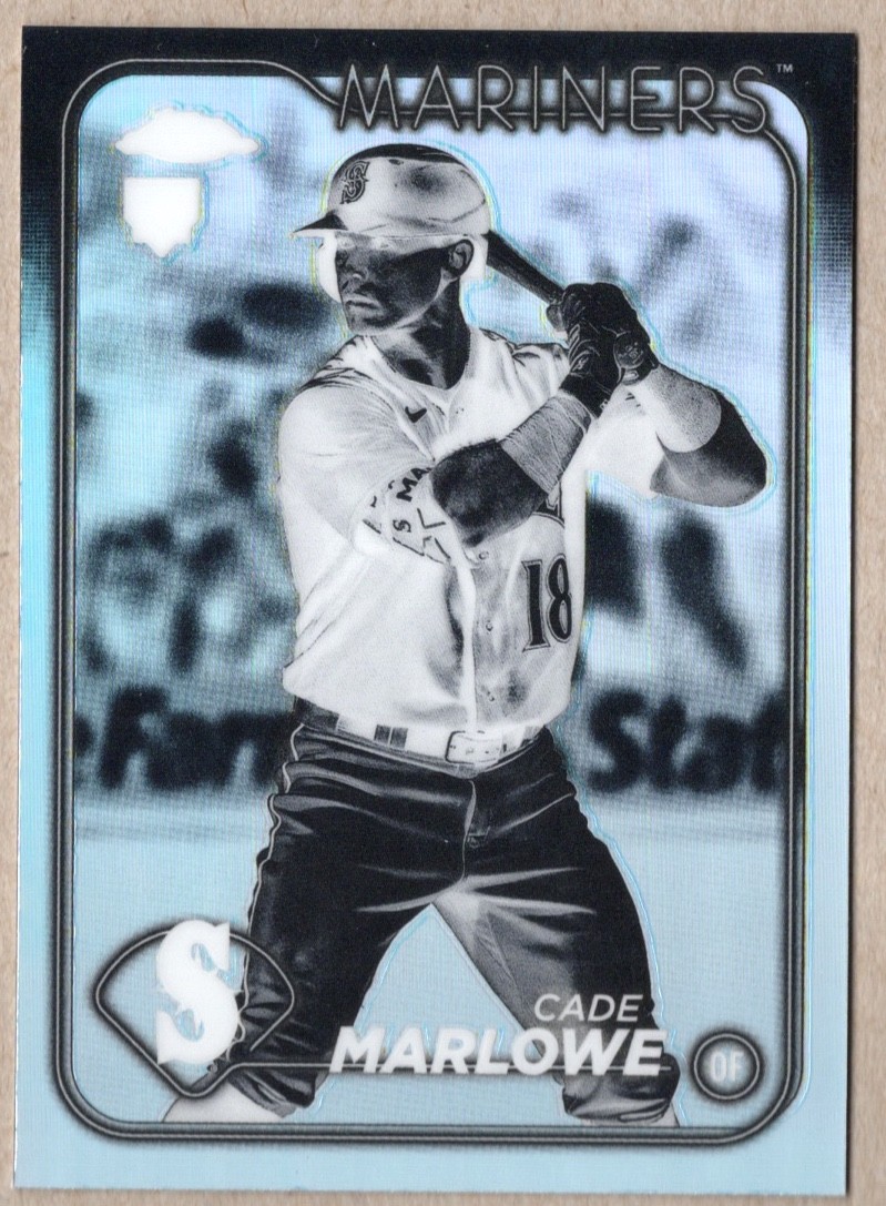 Cade Marlowe 2024 Topps Chrome Baseball Negative Refractor #266 Rookie RC
