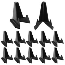 12 Pack Black Acrylic Mini Easel Stand Coin Medal Card Picture Display 2.15 In