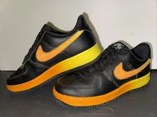 PRISTINE Nike Air Force 1 '07 LV8 Low Black Orange Peel Size 8