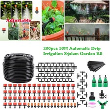 50M Automatic Drip Irrigation System Garden Kit Self Watering Plant Hose Kit UK