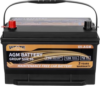AGM Automotive Battery BCI Group65 12V 70Ah 120RC 750CCA Replacement for Car SUV