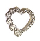 14k White Gold Natural Diamond 1.00ct heart Love cluster pendant slide 2.4g VS G — photo 2