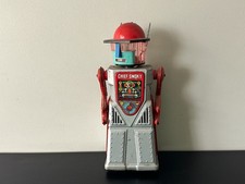 Vintage - CHIEF SMOKY - Yoshiya KO - Tin Battery Operated Robot Space Toy JAPAN